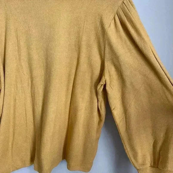 Madewell Puff-Sleeve Scoopneck Top Cumin Size XXL - Picture 7 of 9